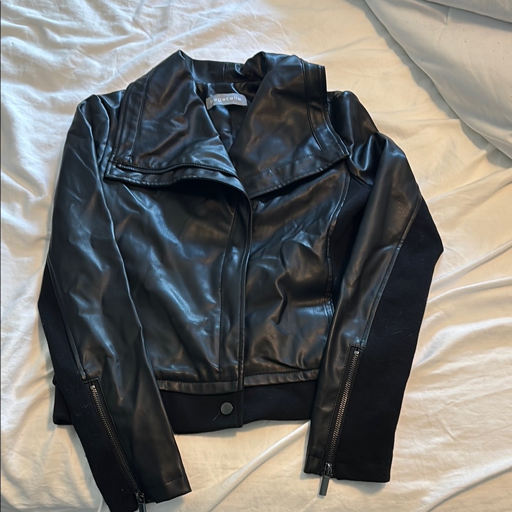 Black Faux-Leather Jacket by Bagatelle